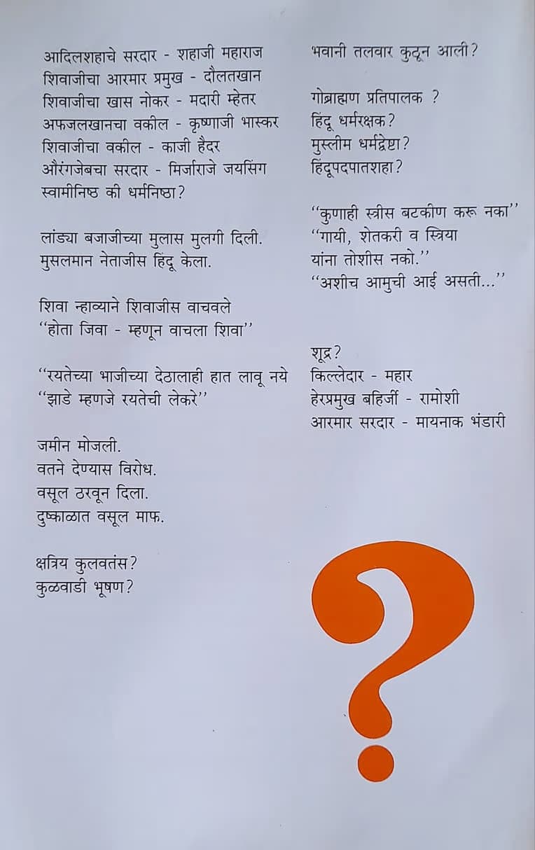 Back cover of शिवाजी कोण होता?